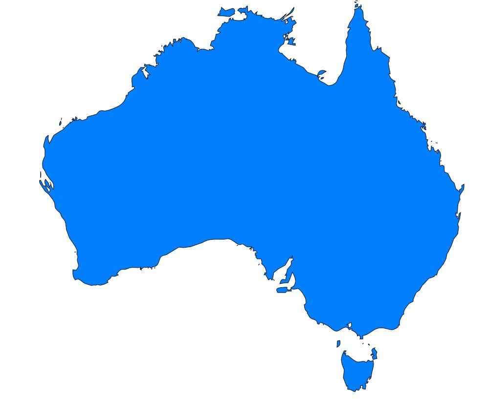 澳大利亚的矢量地图
