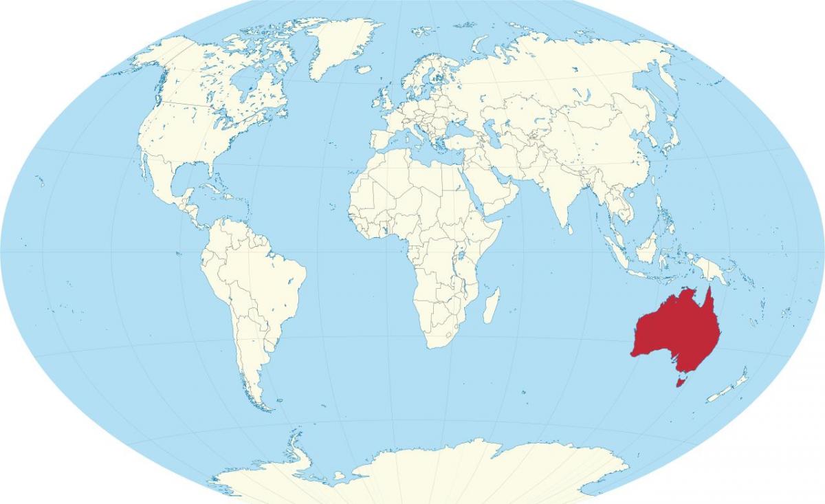 澳大利亚在世界地图上