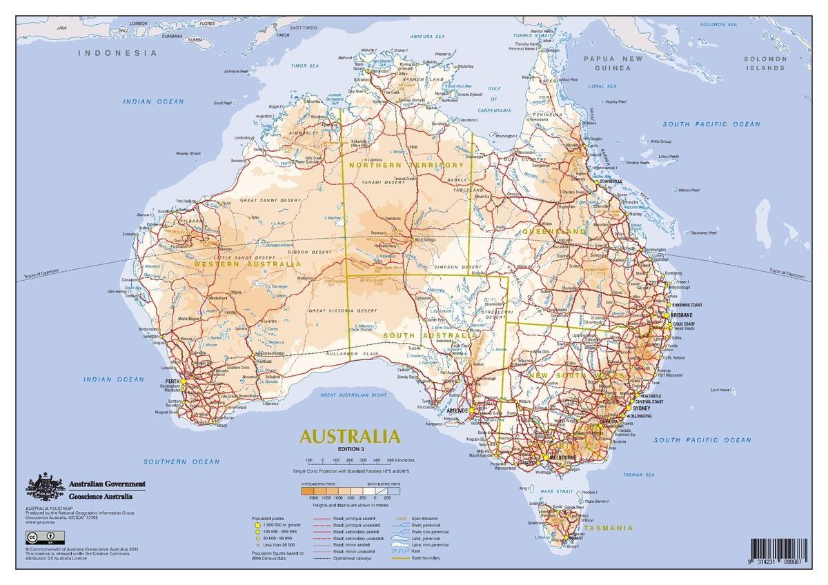 澳大利亚地图transports