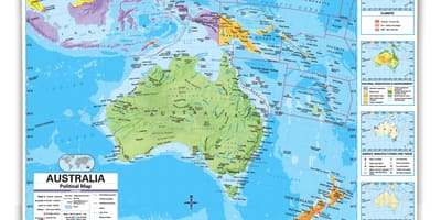 澳大利亚和周边国家地图