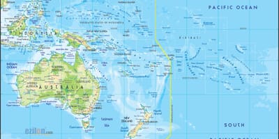 澳大利亚和大洋洲地图