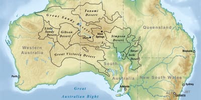 澳大利亚沙漠地图