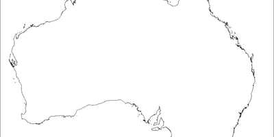 澳大利亚空白的地图